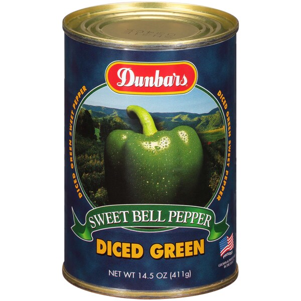 Dunbar Diced Green Peppers, PK24 02034300240001 - main
